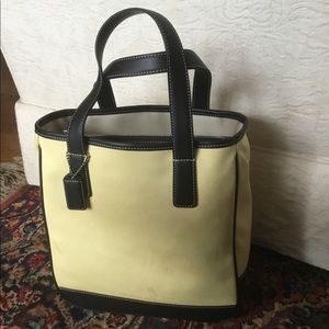Vintage Coach Canvas & Leather Tote